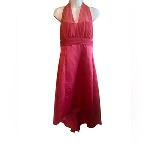David’s Bridal Women’s Pink Halter Top Formal Dress-Size 12‎